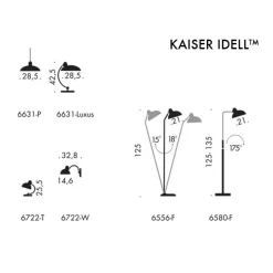 Kaiser Idell VloerLamp Wit High-Gloss 6580-F - Fritz Hansen - Koop Online -Verlichting Opslag 1820 4 1