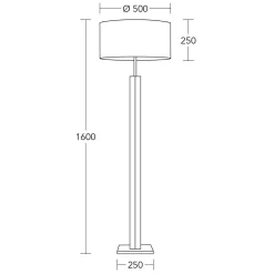 Dana Vloerlamp Walnut - Herzblut - Koop Online -Verlichting Opslag 4021273010837dana gulvlampe walnut3