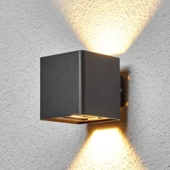 Aaron Buiten Wandlamp IP54 Graphite - Lucande - Koop Online -Verlichting Opslag 42510965031973