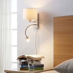 Florens Wandlamp White/Nickel - Lindby - Koop Online -Verlichting Opslag 42510965213063