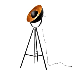 Minerva Vloerlamp Black/Gold - Lindby - Koop Online