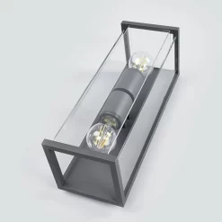 Annalea Up/Down Buiten Wandlamp IP54 Dark Grey - Lucande - Koop Online -Verlichting Opslag 42510965285723 3