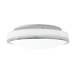 Lyss Round LED Plafondlamp IP44 Ø28 Chrome - Lindby - Koop Online
