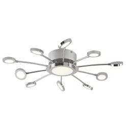Meru Plafondlamp Ø65 Chrome/White - Lindby - Koop Online
