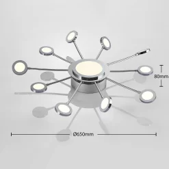 Meru Plafondlamp Ø65 Chrome/White - Lindby - Koop Online -Verlichting Opslag 42510965338594