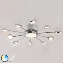 Meru Plafondlamp Ø65 Chrome/White - Lindby - Koop Online -Verlichting Opslag 42510965338595