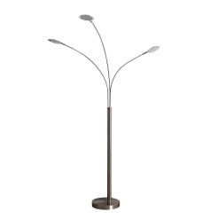 Anea 3 Vloerlamp Nickel/White - Lindby - Koop Online
