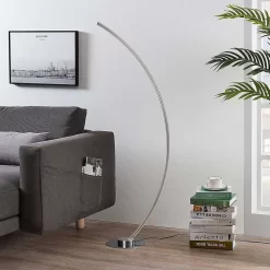 Amaro Vloerlamp Chrome/White - Lindby - Koop Online -Verlichting Opslag 42510965469036