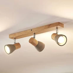 Filiz 3 Plafondlamp Concrete/Wood - Lindby - Koop Online 12 Filiz 3 Plafondlamp Concrete/Wood - Lindby - Koop Online -Verlichting Opslag 42510965488225