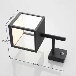 Cube Buiten Wandlamp M/Sensor Graphite/Clear - Lucande - Koop Online -Verlichting Opslag 42510965504124
