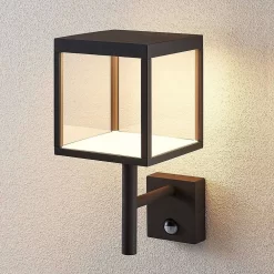 Cube Buiten Wandlamp M/Sensor Graphite/Clear - Lucande - Koop Online -Verlichting Opslag 42510965504125