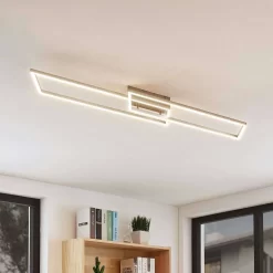 Quadra Plafondlamp Dim. L Steel/White - Lucande - Koop Online -Verlichting Opslag 42510965509553