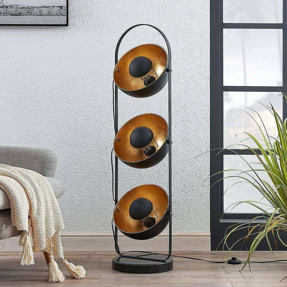 Muriel 3 Vloerlamp Black/Gold - Lindby - Koop Online 4 Muriel 3 Vloerlamp Black/Gold - Lindby - Koop Online - Afbeelding 2