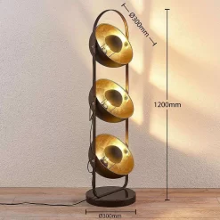 Muriel 3 Vloerlamp Black/Gold - Lindby - Koop Online 10 Muriel 3 Vloerlamp Black/Gold - Lindby - Koop Online -Verlichting Opslag 42510965518603