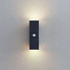 Sally Buiten Wandlamp W/Sensor Dark Grey/White - Lindby - Koop Online -Verlichting Opslag 42510965543975