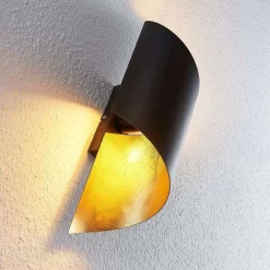Vanni Wandlamp Black/Gold - Lindby - Koop Online -Verlichting Opslag 42510965553634