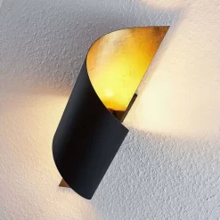 Vanni Wandlamp Black/Gold - Lindby - Koop Online -Verlichting Opslag 42510965553635