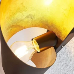 Vanni Wandlamp Black/Gold - Lindby - Koop Online -Verlichting Opslag 42510965553636