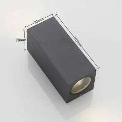 Lavina Up/Down Buiten Wandlamp Dark Grey - Lucande - Koop Online -Verlichting Opslag 42510965559434