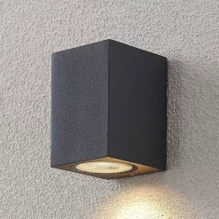 Lavina Down Buiten Wandlamp Dark Grey - Lucande - Koop Online -Verlichting Opslag 42510965559745