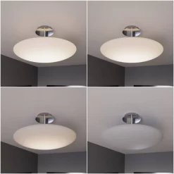 Gunda Plafondlamp Opal/Nickel/Chrome - Lindby - Koop Online -Verlichting Opslag 42510965592934