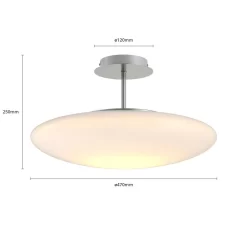 Gunda Plafondlamp Opal/Nickel/Chrome - Lindby - Koop Online -Verlichting Opslag 42510965592936