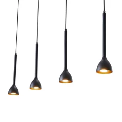 Nordwin 4 Hanglamp Black/Gold - Lucande - Koop Online