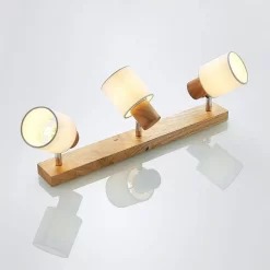 Wanessa 3 Plafondlamp Wood/White - Lindby - Koop Online -Verlichting Opslag 42510965667655
