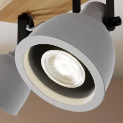 Mirka 2 Plafondlamp Grey/Dark Wood - Lindby - Koop Online -Verlichting Opslag 42510965705715