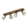Mirka 4 Plafondlamp Grey/Dark Wood - Lindby - Koop Online -Verlichting Opslag 42510965706181