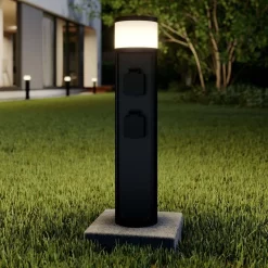 Corban LED Buiten Tuinlamp W/2 Power Strip Graphite - Lucande - Koop Online -Verlichting Opslag 42510965738555