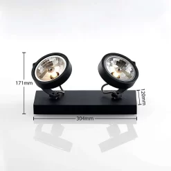 Dagur 2 Plafondlamp Black - Arcchio - Koop Online -Verlichting Opslag 42510965744874