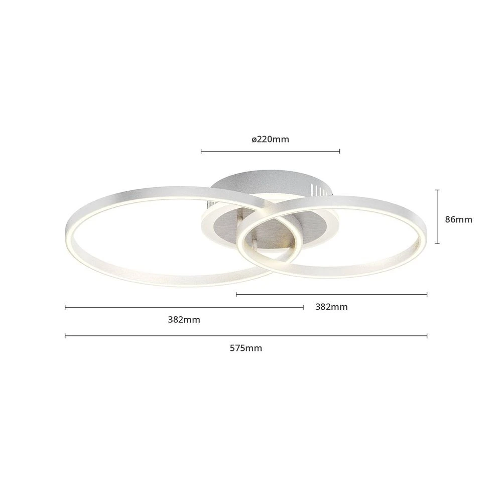 Edica Plafondlamp Smart Home Nickel - Lindby - Koop Online 8 Edica Plafondlamp Smart Home Nickel - Lindby - Koop Online - Afbeelding 6
