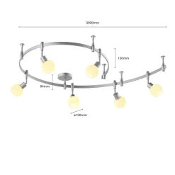 Peetz Plafondlamp Silver/White - Arcchio - Koop Online -Verlichting Opslag 42510965819116
