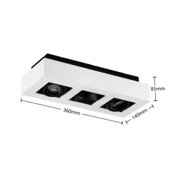 Vince 3 Plafondlamp White - Arcchio - Koop Online -Verlichting Opslag 42510965819804