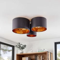 Laurenz Plafondlamp Grey/Gold - Lindby - Koop Online -Verlichting Opslag 42510965851795