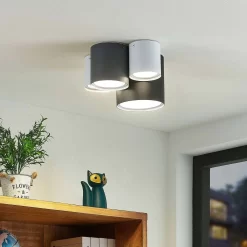 Kianush 4 Plafondlamp White/Grey/Black - Lindby - Koop Online -Verlichting Opslag 42519117063145