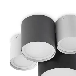 Kianush 4 Plafondlamp White/Grey/Black - Lindby - Koop Online -Verlichting Opslag 42519117063146