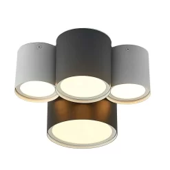 Kianush 4 Plafondlamp White/Grey/Black - Lindby - Koop Online