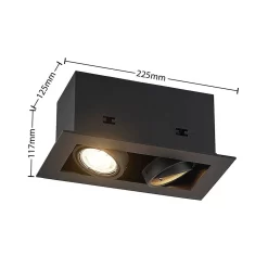 Taneja 2 Ingebouwd Spot Black - Arcchio - Koop Online -Verlichting Opslag 42519117081344