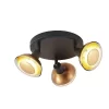 Erin Round 3 Plafondlamp Black/Gold - Lindby - Koop Online -Verlichting Opslag 4251911708479 Erin Round 3 Loftlampe BlackGold Lindby