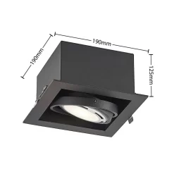 Yasna Ingebouwd Spot Black - Arcchio - Koop Online -Verlichting Opslag 42519117085304