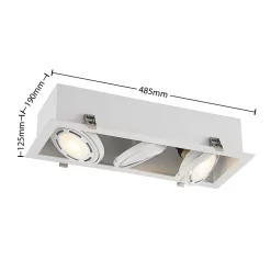 Yasna 3 Ingebouwd Spot White - Arcchio - Koop Online -Verlichting Opslag 42519117085784