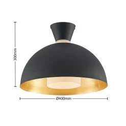 Onavi Plafondlamp Black/Gold - Lindby - Koop Online -Verlichting Opslag 42519117112714