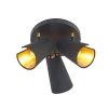 Zylindro 3 Plafondlamp Black/Gold - Lindby - Koop Online -Verlichting Opslag 42519117189971 Zylindro 3 Loftlampe BlackGold Lindby
