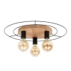 Bridge Round Plafondlamp Black/Wood - Envostar - Koop Online
