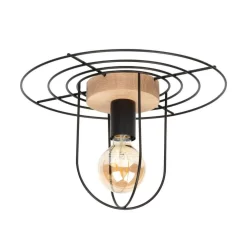 Bridge 1 Plafondlamp Black/Wood - Envostar - Koop Online