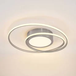 Bovia LED Plafondlamp Dim. 2700-6000K Nickel - Lindby - Koop Online -Verlichting Opslag 42519117263674