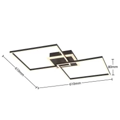 Edani LED Plafondlamp Dim. RGB Black - Lindby - Koop Online -Verlichting Opslag 42519117266405