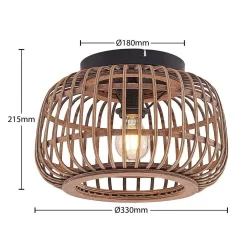 Bominio Plafondlamp Ø33 Wood - Lindby - Koop Online -Verlichting Opslag 42519117313474